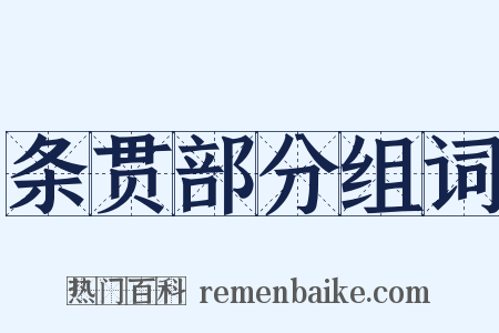 条贯部分组词是什么意思的图片